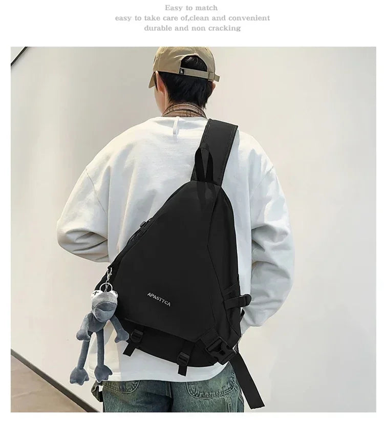 Casual Nylon Fashion Backpacks Zipper Chest Bag 2024 New Hot Sale Versatile Design Large Capacity Couple Style Basic Style sariiholidaycouture