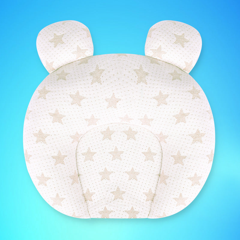 Baby Pillow Newborn 0-1 Year Old Baby Products Anti Deviation Head Latex Set Pillow Color Cotton Pillow eprolo
