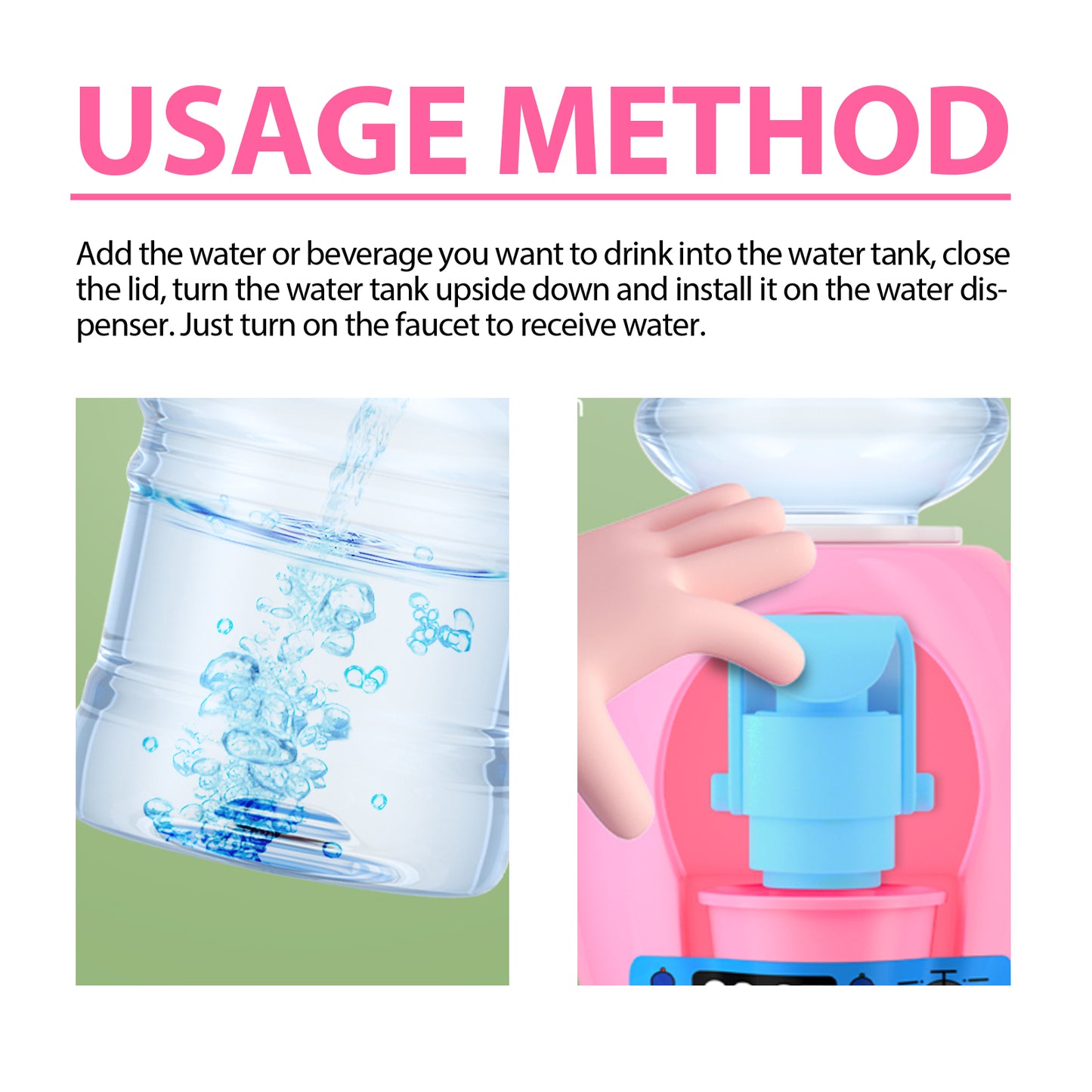 Children's Mini Water Dispenser, Baby Kitchen Toys Mini Fun Every Home Drink Machine Can Water eprolo