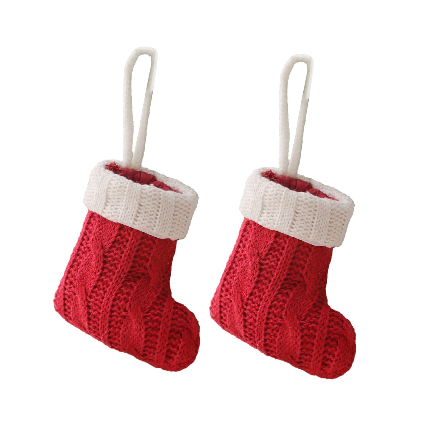 Christmas Decoration Mini Knitted Socks Christmas Tableware Set Knife and Fork Set Socks Home Decoration Products eprolo