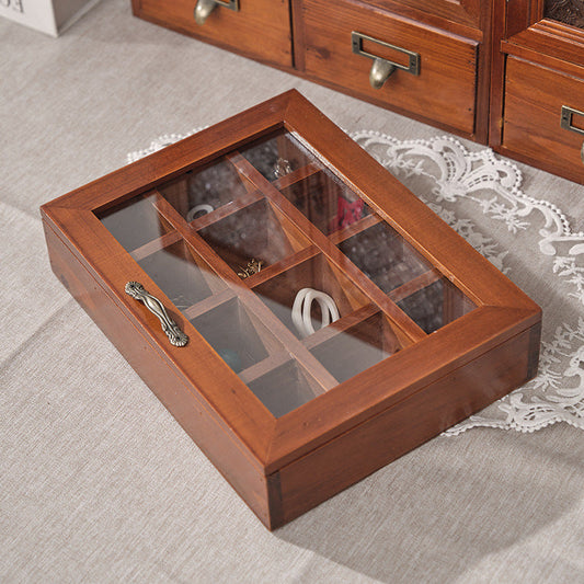 Wooden Jewelry Games Lattice Storage Box sariiholidaycouture