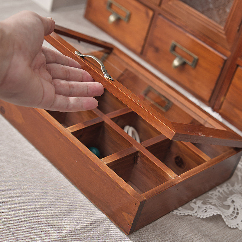 Wooden Jewelry Games Lattice Storage Box sariiholidaycouture