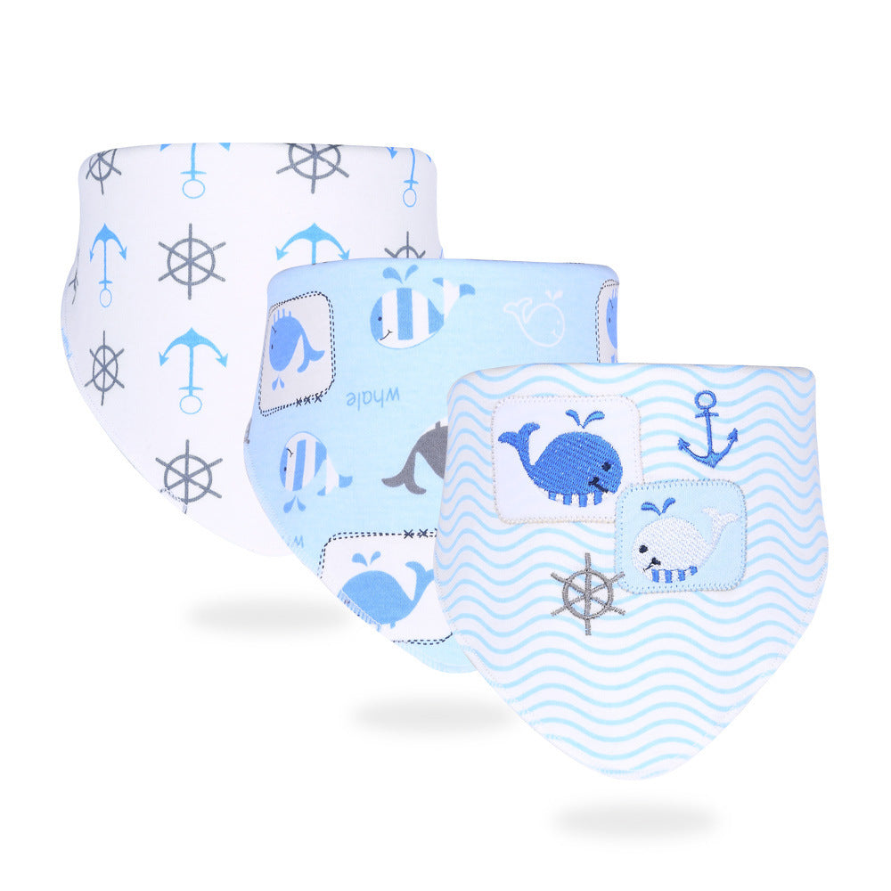 Simple Printed Baby Products Cotton Saliva Towel sariiholidaycouture