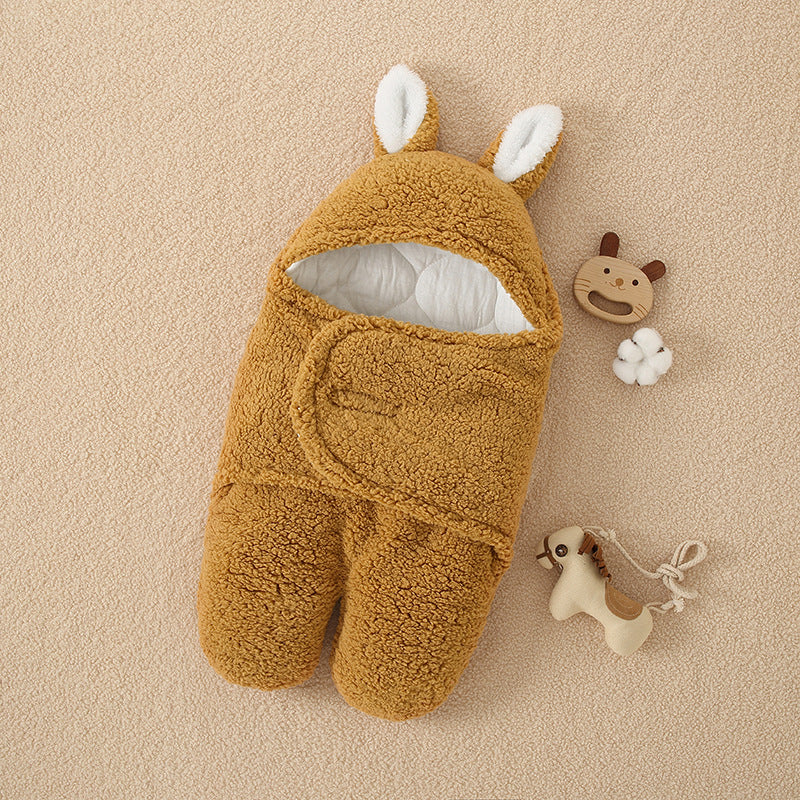 Maternal And Infant Products Newborn Lamb Velvet Quilt Baby Quilt Autumn And Winter Thickened Split-Leg Sleeping Bag Baby Quilt eprolo