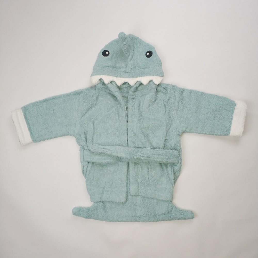 Children's Cardigan Hooded Animal Bathrobe Baby Home Clothes Cotton Towel Material Baby Absorbent Bath Towel eprolo