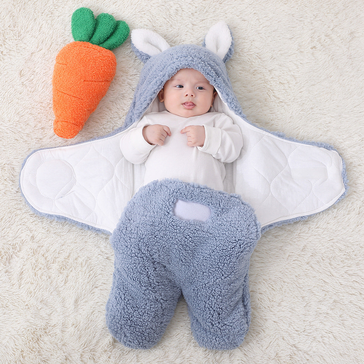 Maternal And Infant Products Newborn Lamb Velvet Quilt Baby Quilt Autumn And Winter Thickened Split-Leg Sleeping Bag Baby Quilt eprolo