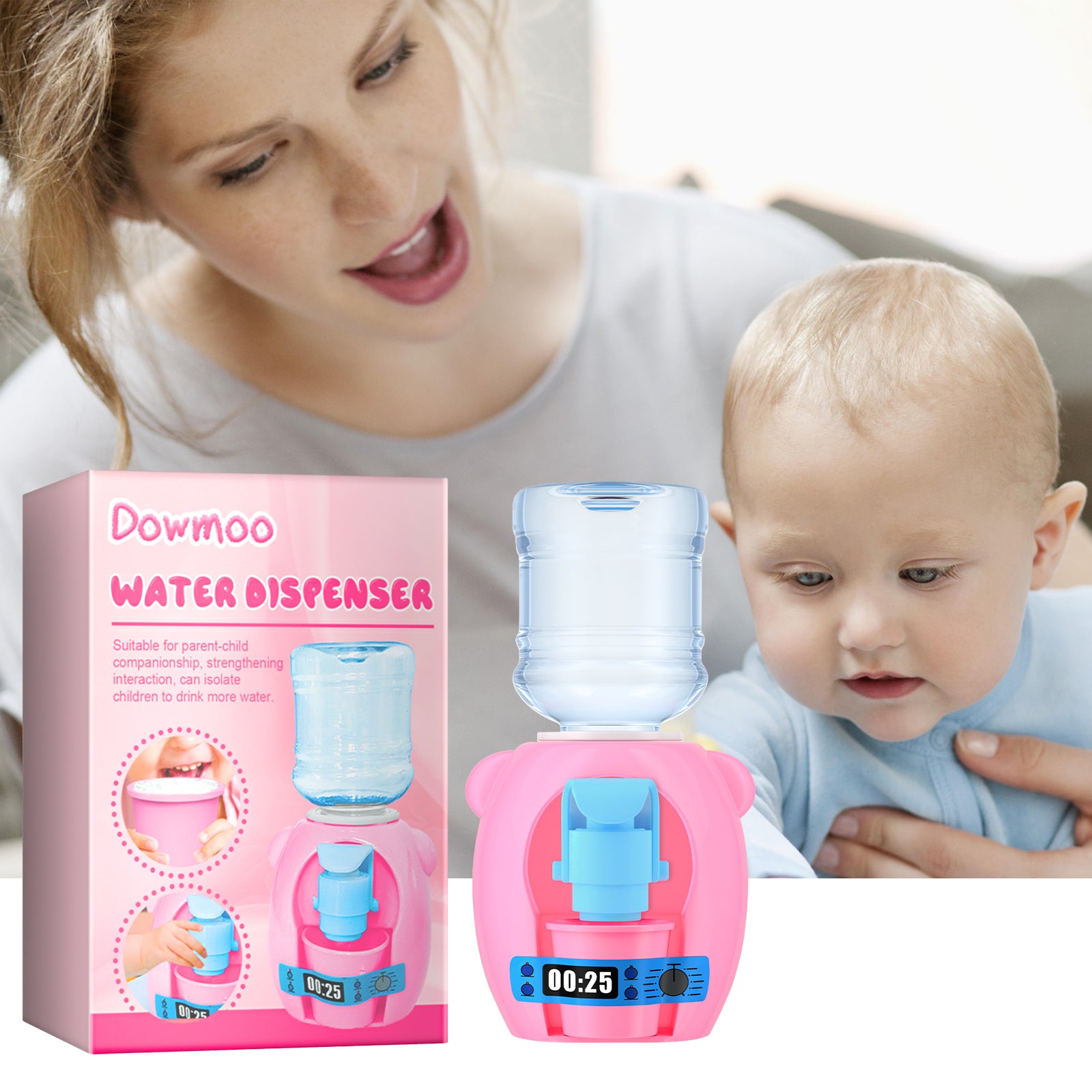 Children's Mini Water Dispenser, Baby Kitchen Toys Mini Fun Every Home Drink Machine Can Water eprolo