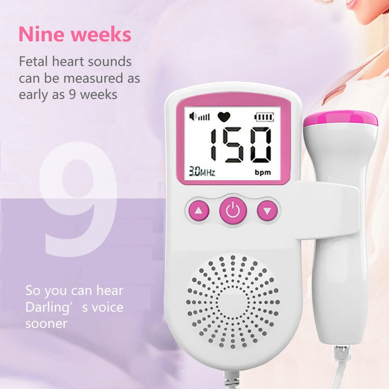 Fetal Heart Monitor Handheld Home Fetal Sound Monitor for Detecting Baby Fetal Movement and Heart Rate Auscultatory Device eprolo