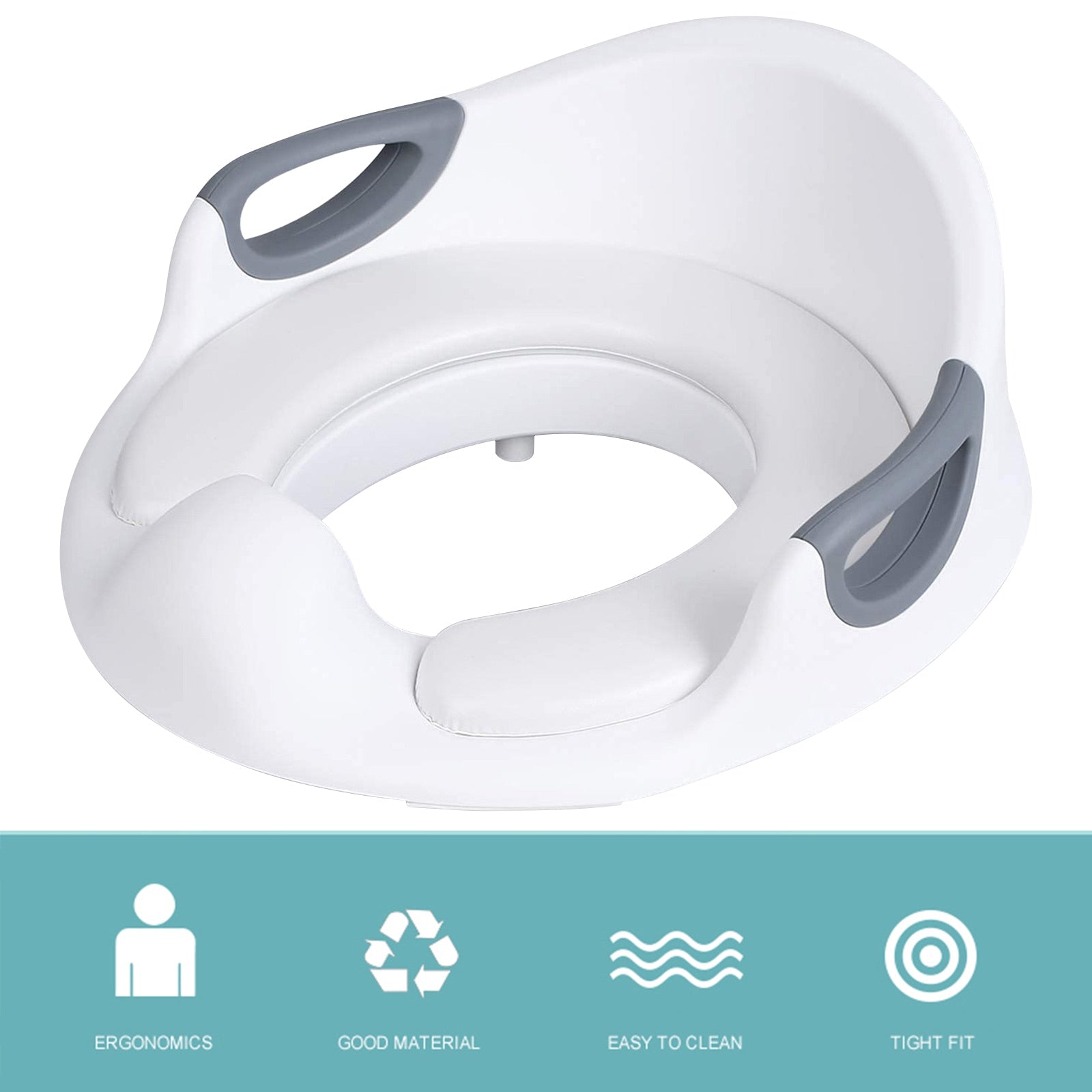 Toilet Seats for Children Baby Handles Backrest Baby Unisex Potty Training Urinal Portable Commode Pew Ring Home Supplies eprolo
