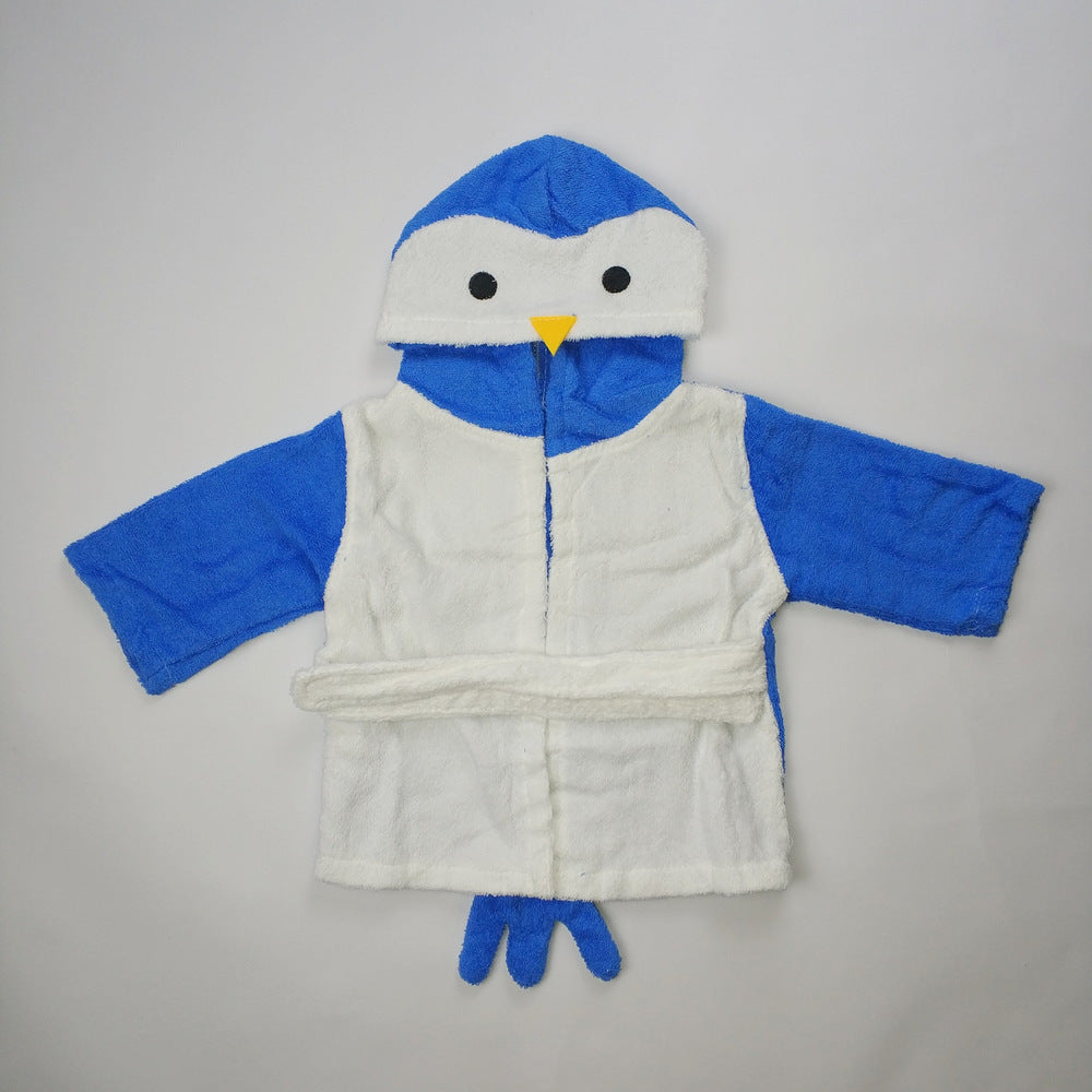Children's Cardigan Hooded Animal Bathrobe Baby Home Clothes Cotton Towel Material Baby Absorbent Bath Towel eprolo