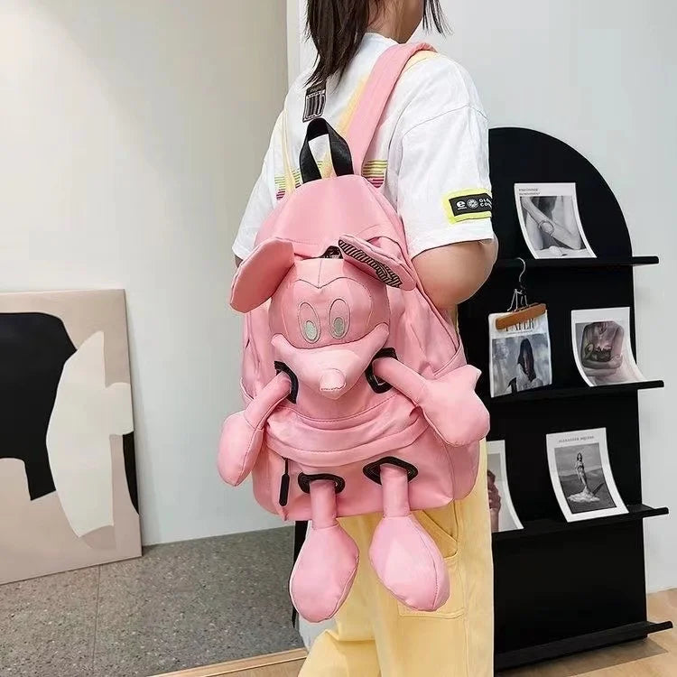 2024 Cute Girl Doll Design Mickey Backpack Junior High School Student College Student Backpack Crossbudents High Beauty Backpack sariiholidaycouture