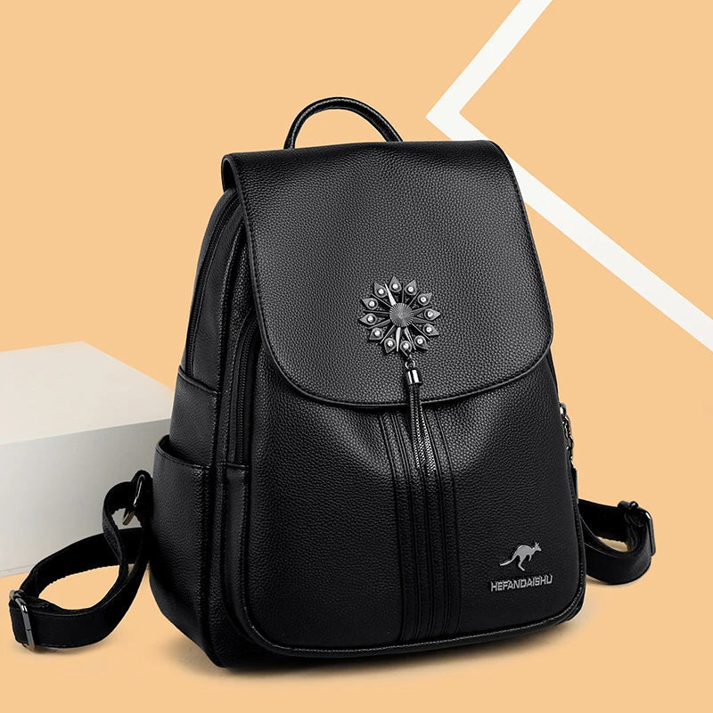 Fashion Tassel Back Pack Women High Quality Designer Backpack Brand Ladies Rucksack Travel Bagpack Large Capacity School Bags sariiholidaycouture