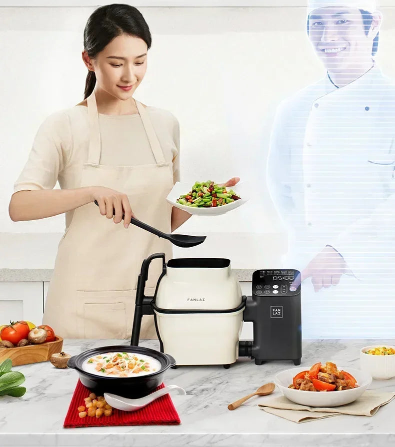 220V Enjoy Hassle-free Cooking with the Fan Lai  Automatic Stir Fry Machine and Cooker sariiholidaycouture