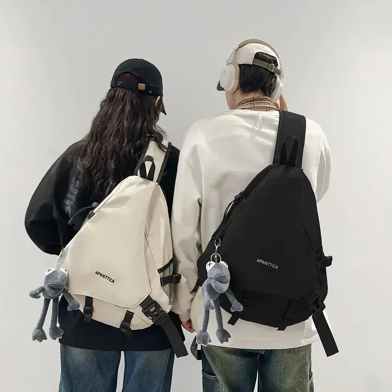 Casual Nylon Fashion Backpacks Zipper Chest Bag 2024 New Hot Sale Versatile Design Large Capacity Couple Style Basic Style sariiholidaycouture