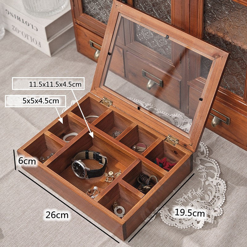 Wooden Jewelry Games Lattice Storage Box sariiholidaycouture