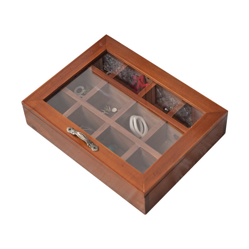 Wooden Jewelry Games Lattice Storage Box sariiholidaycouture