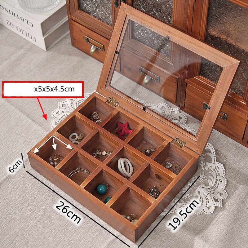 Wooden Jewelry Games Lattice Storage Box sariiholidaycouture